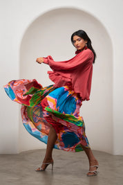 Sena Gathered Top & Skirt
