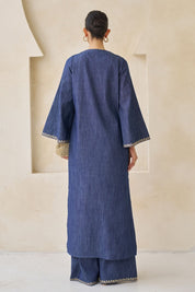 Nova Embroidered Kaftan With Pants Set
