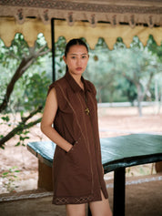 Antalya Shirt Jacket Dress Brown