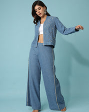 Denim Medium Blue Jacket and Pants