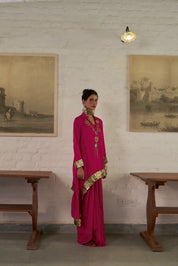 Asymmetric Kali Kurta Set