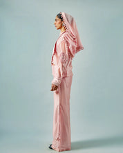 Necklace Drape Top & Tassels Godet Trouser Set