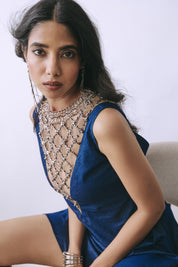 Midnight Lattice Mini Dress