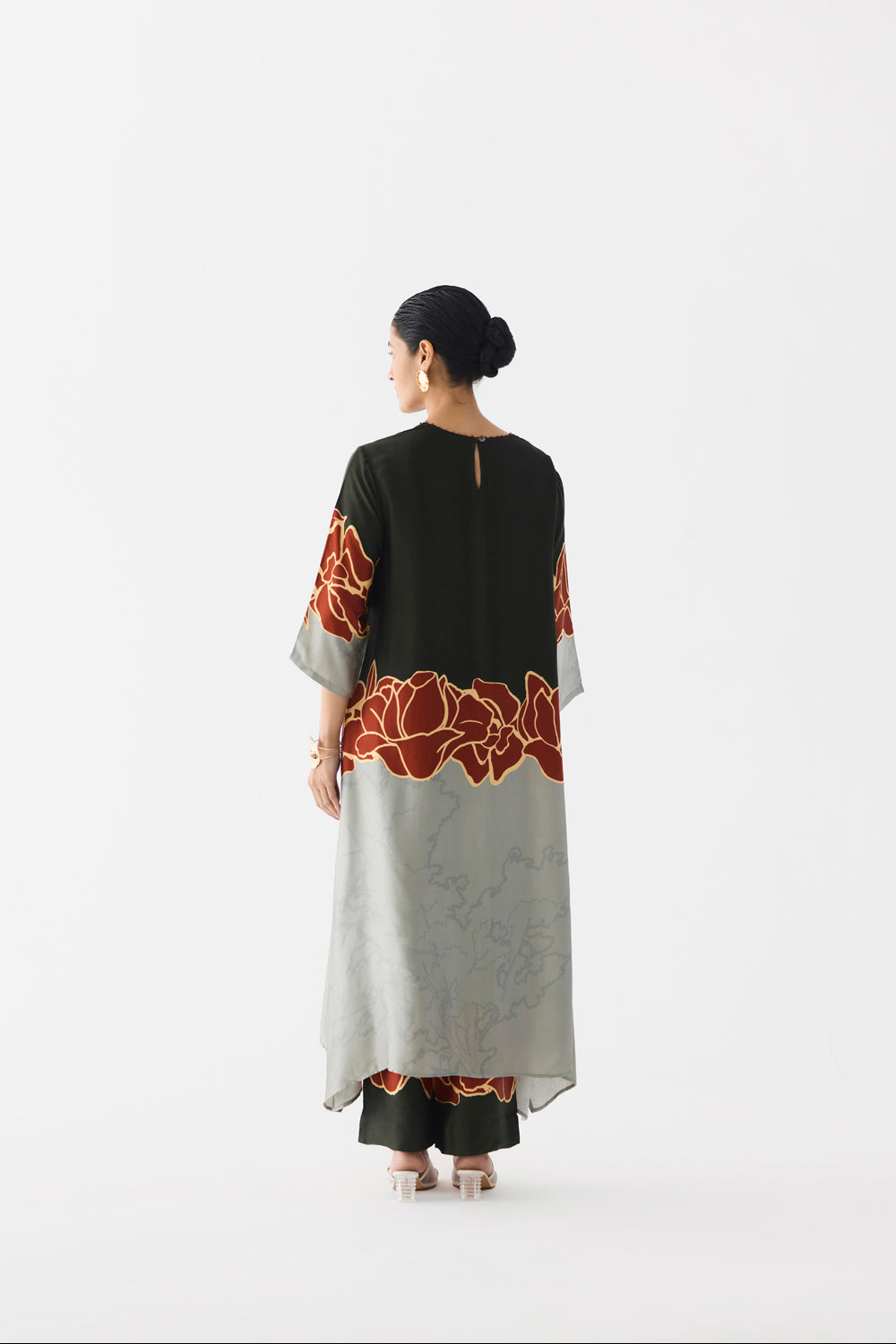 Red Alba A-line Kurta & Pants
