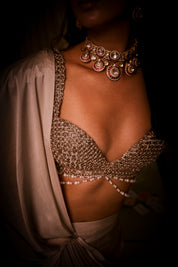 Pure Silk Satin Pre Draped Saree