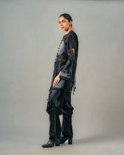 Cut Out Tassels Jacket & Pick Up Trouser Set