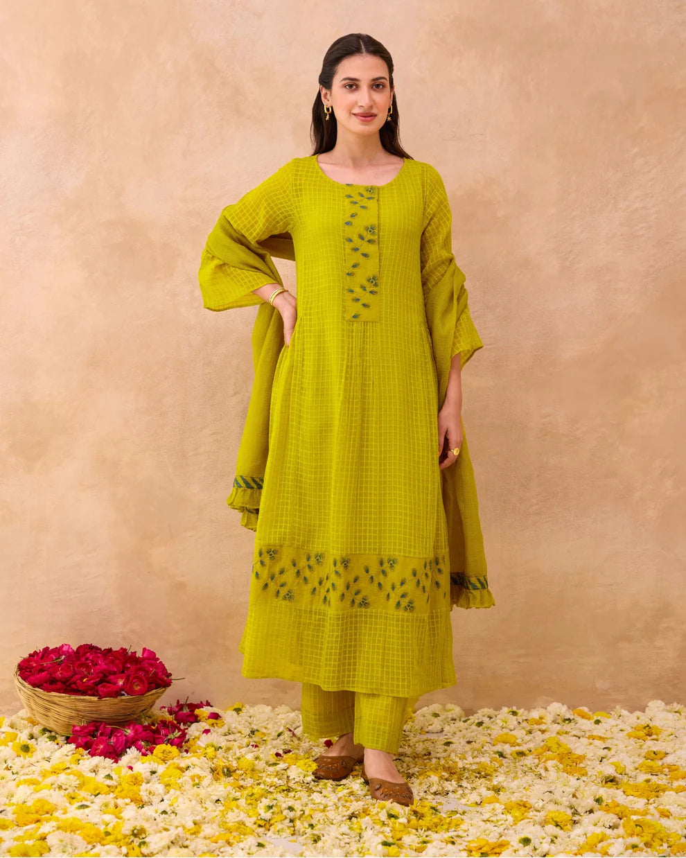 Amber Bloom Kurta Set