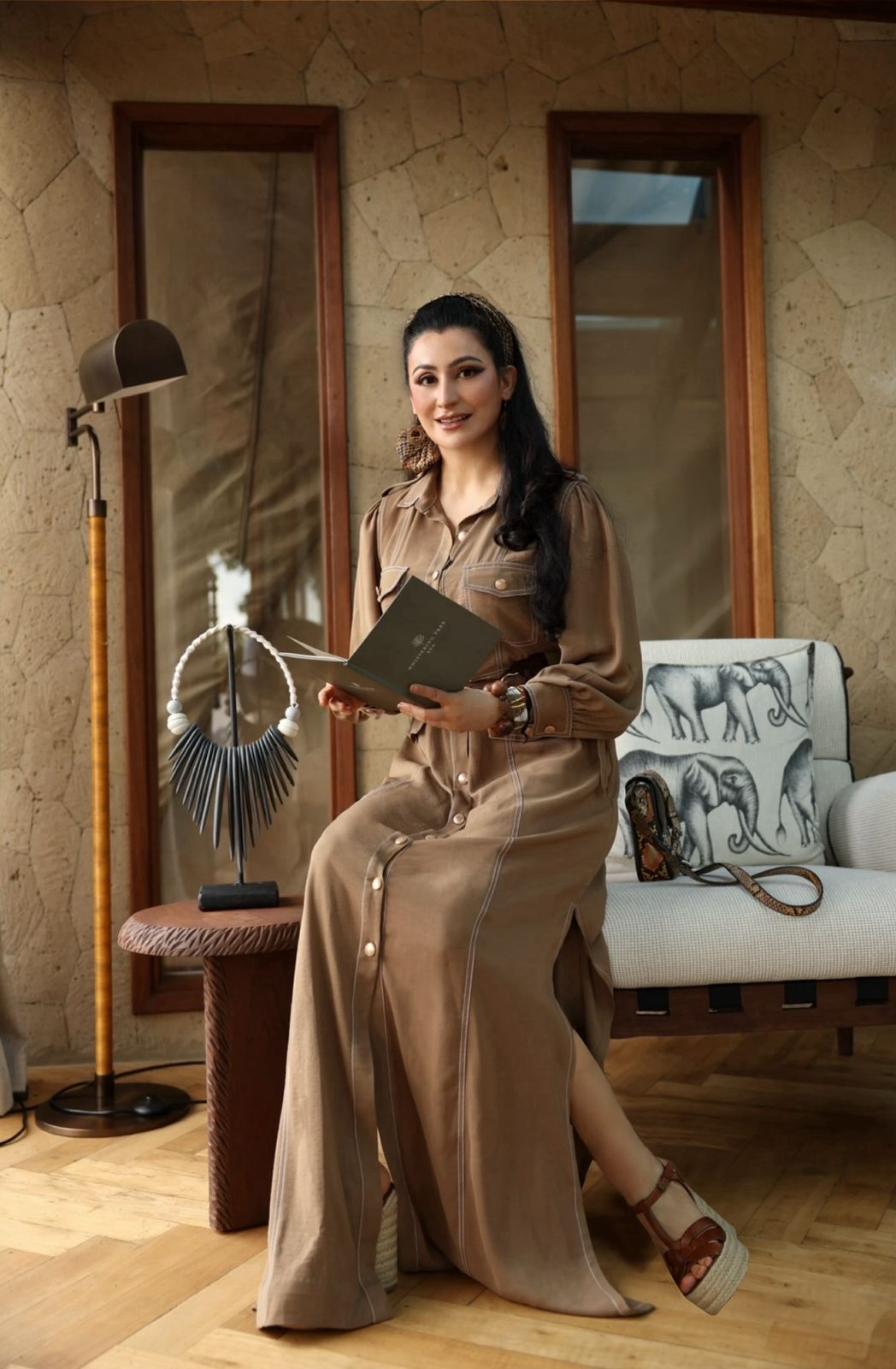 Shalini Passi In Safari Dune Shirt Dress