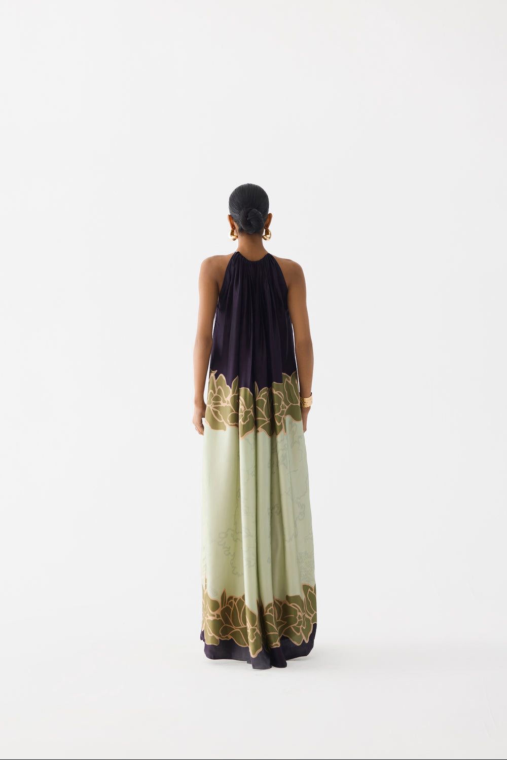 Green Alba Halter Dress