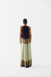 Green Alba Halter Dress