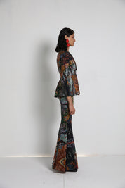 Garden Long Jacket With Flare Pant