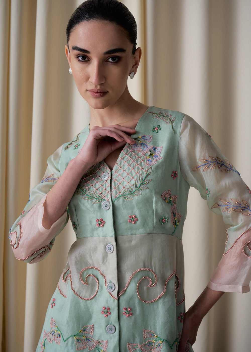Elotia mint green dress image 1