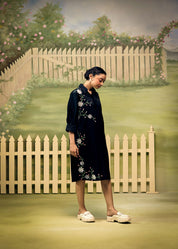 Midnight Bloom Shirt Dress