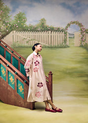 Rose Bloom Elongated Shirt Dress