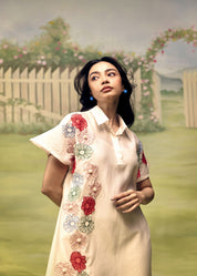 Petal Dust Fluid Shirt Dress