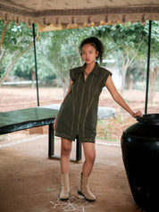 Antalya Shirt Jacket Dress Green