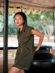 Antalya Shirt Jacket Dress Green