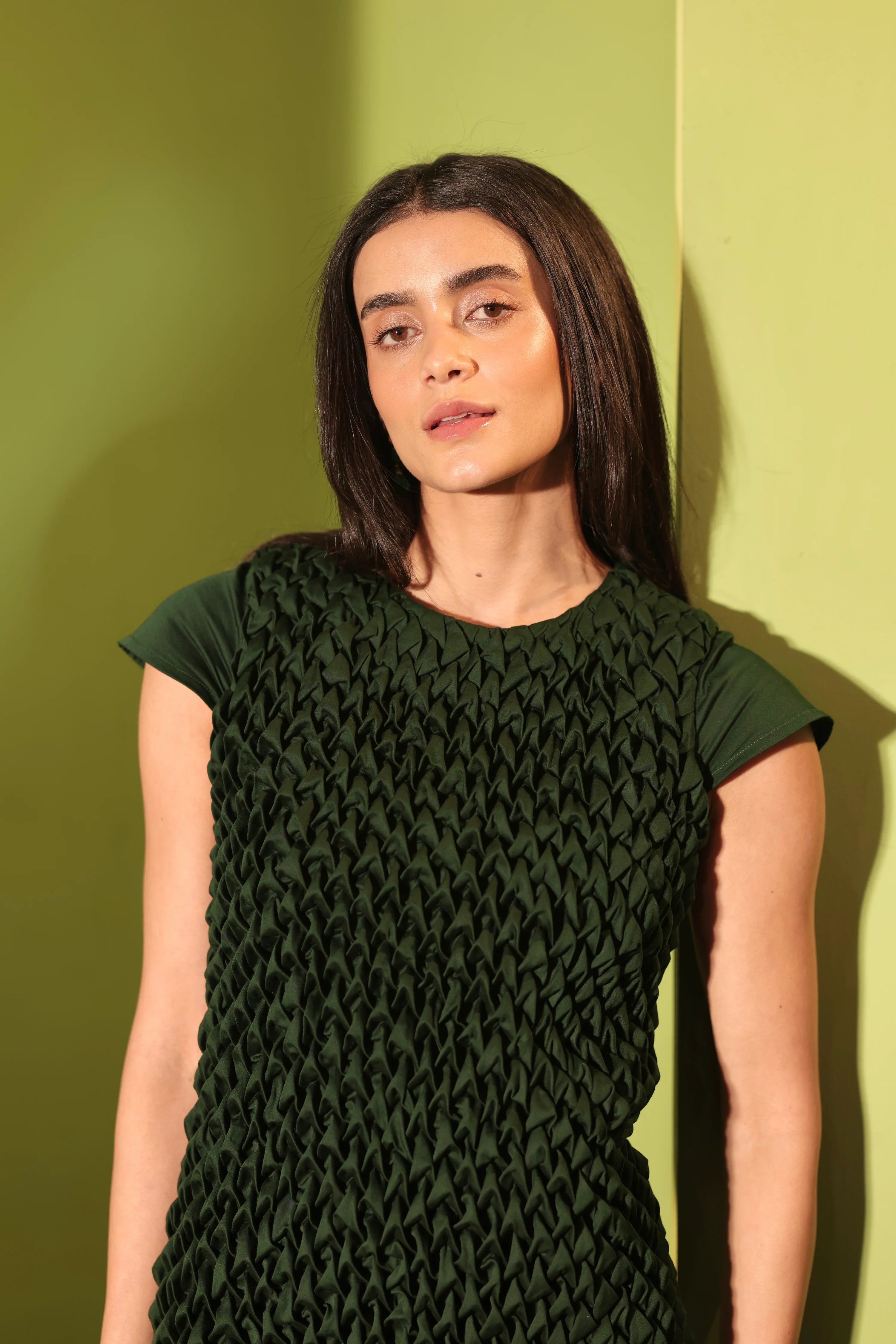 Emerald Smocked Dress