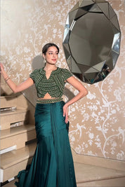 Tarini Manchanda in Jewel Drape Skirt Set