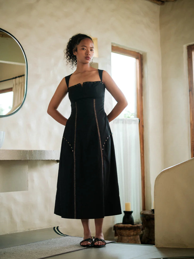 Kaza Slip Dress Long Black