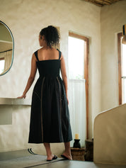 Kaza Slip Dress Long Black