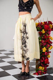 Noir & Ivory Long Skirt