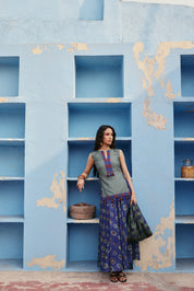 Boho Blue Skirt