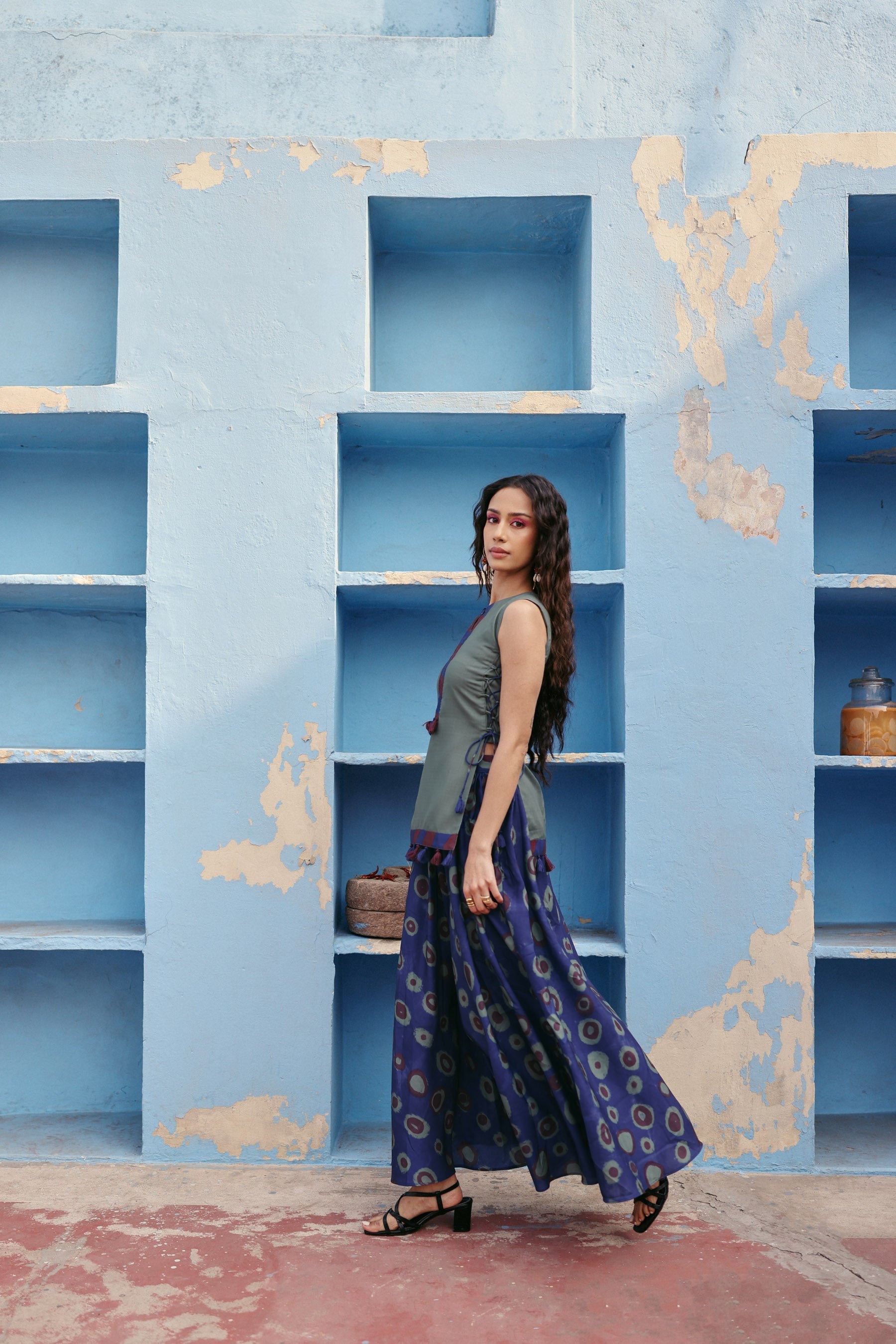 Boho Blue Skirt