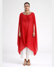 Bandhej Red & Gold Kurta Set