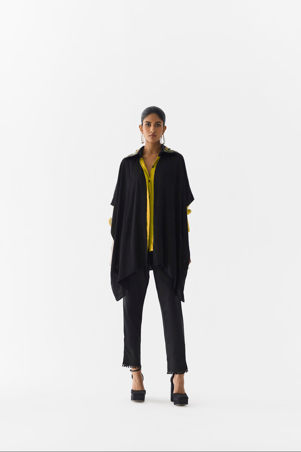 Olive Calla Layered Two Tone Shirt