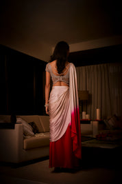 Pure Silk Satin Pre Draped Saree