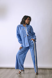 Blue Striped Co-ord Set