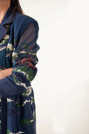 Blue Crest Applique Blazer Dress
