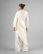 Patchwork Ornament Top & Outline Godet Trouser Set