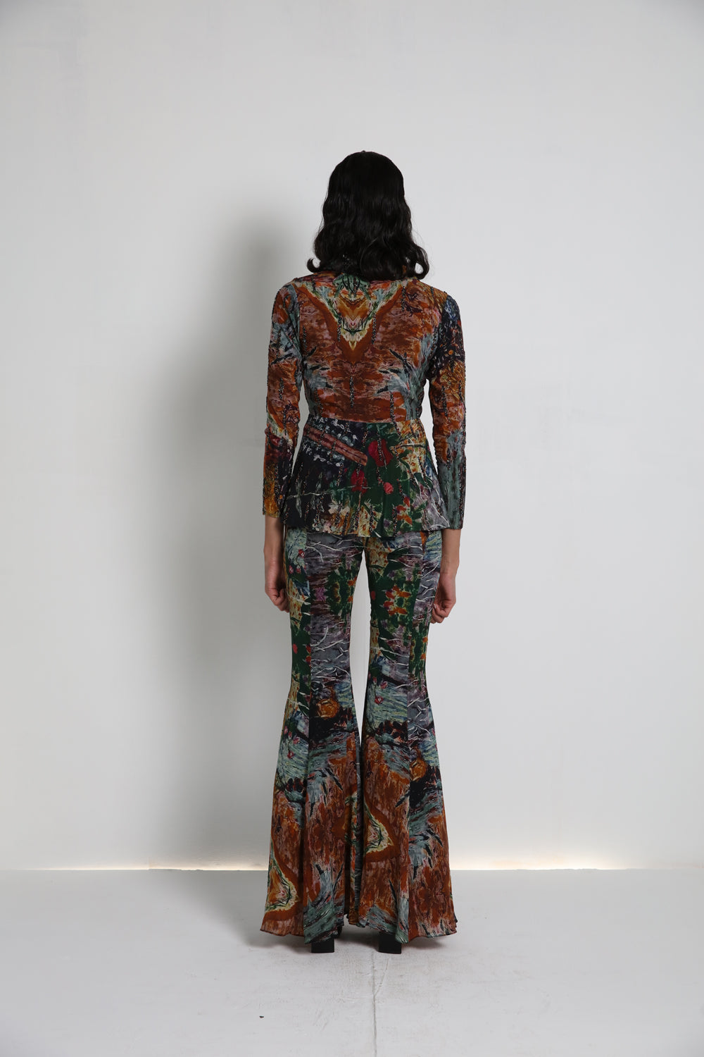 Garden Long Jacket With Flare Pant