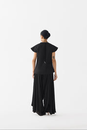 Red Tiger Lily Waist Coat & Dhoti Pants