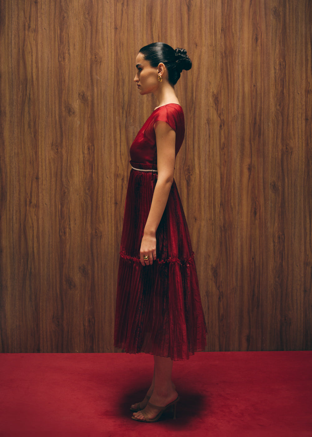 Carmine red dress image 1