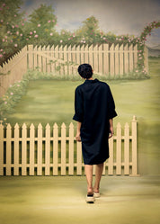Midnight Bloom Shirt Dress