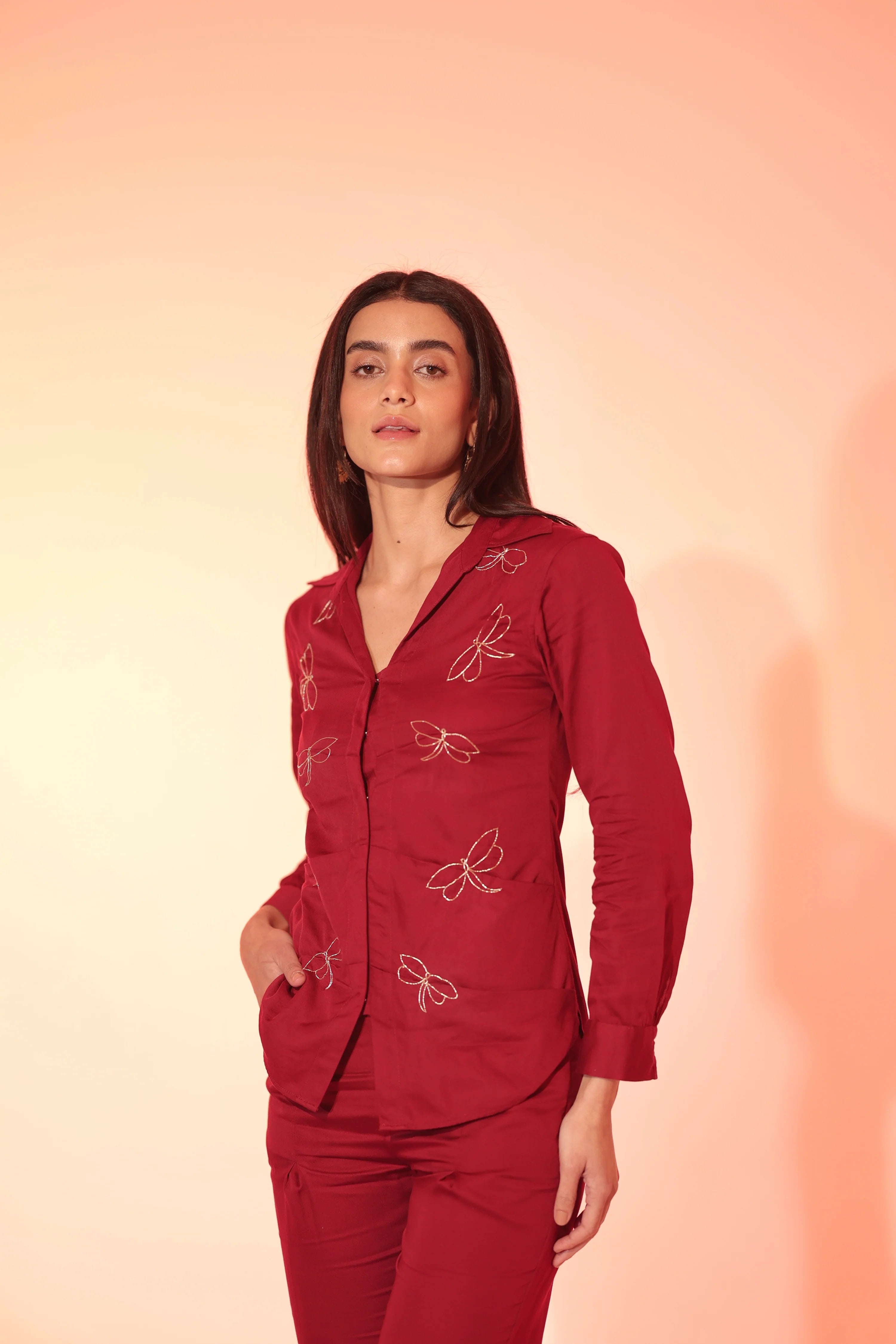 Burgundy Firefly Co-Ord Set