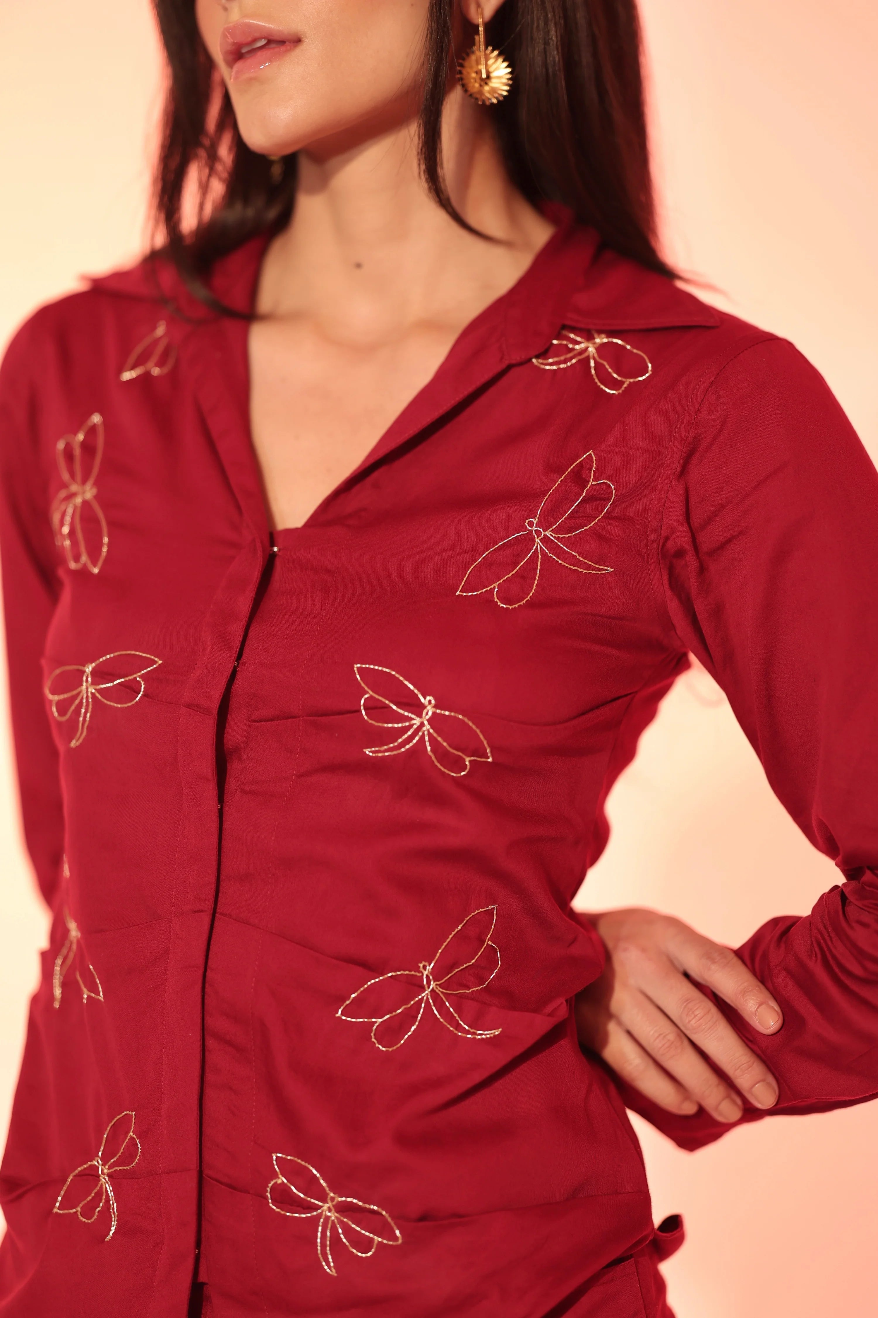 Burgundy Firefly Co-Ord Set