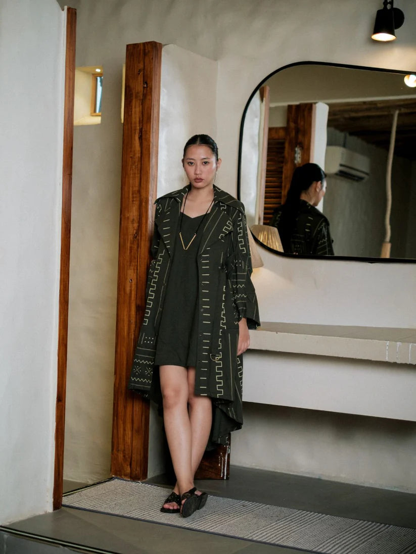 Kobe Long Trench Green