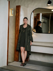 Kobe Long Trench Green
