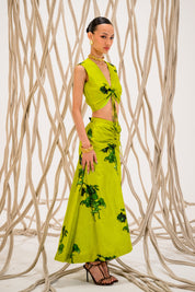 Lime Light Scrunchie Skirt Set