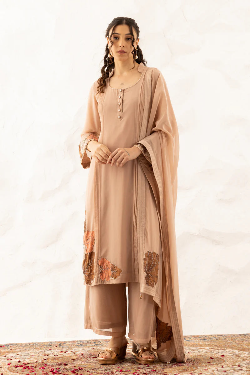 Anika Nude Colour Suit With Plazzo