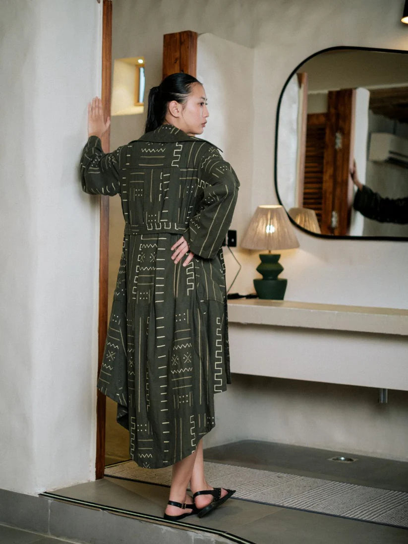 Kobe Long Trench Green