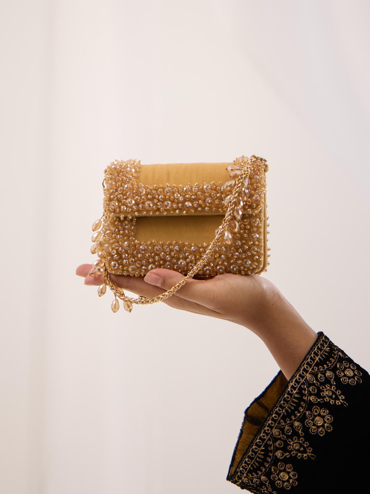Aurel Crystal Mini Bag Gold