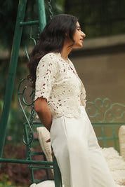 Petals Cutwork Jacket & Windowlight Trousers
