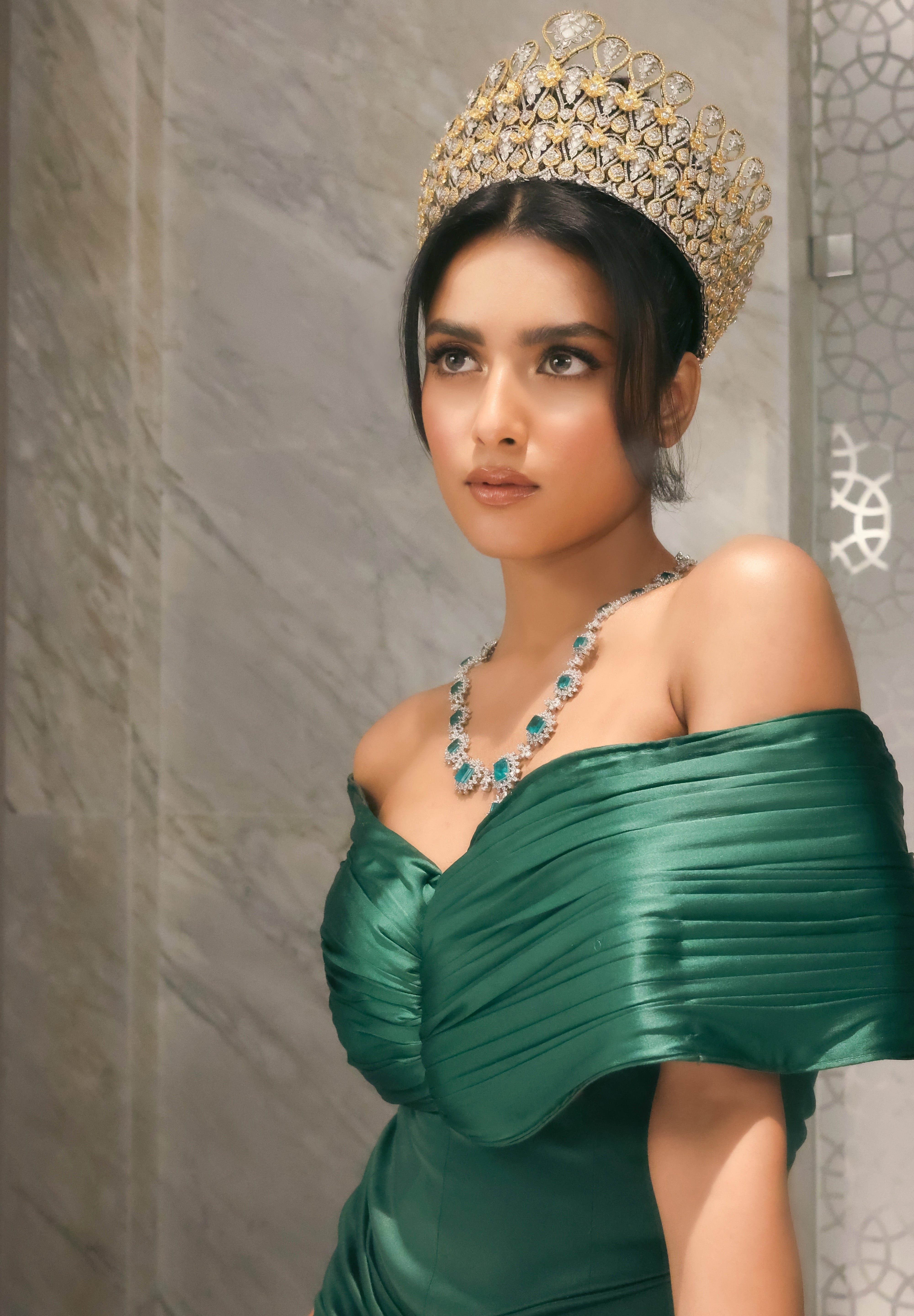 Ankita Raghav Arora in Emerald Glamour Gown