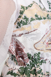 Ivory Crest Embroidered Short Dress