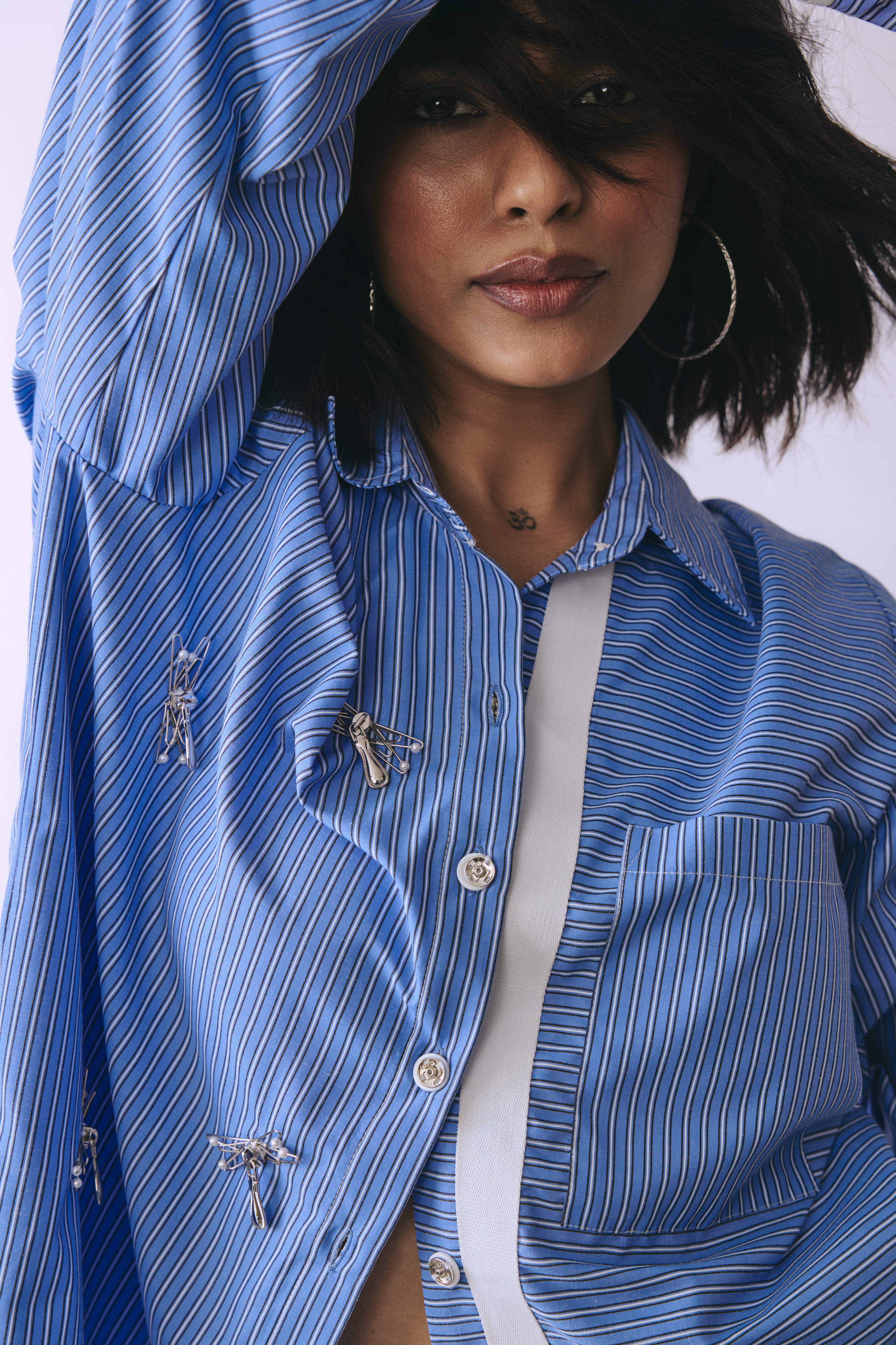 Blue Striped Co-ord Set